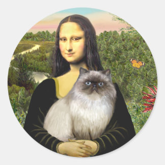 Mona Lisa - Himalayaanse kat 7 Ronde Sticker
