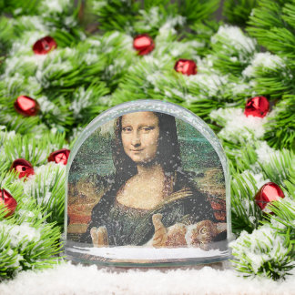 Mona Lisa holding her cat Cat lovers funny Sneeuwbol