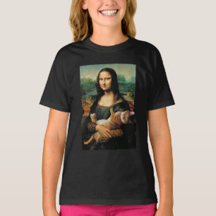 Mona Lisa houdt haar kattekattenliefhebbers vast T-shirt