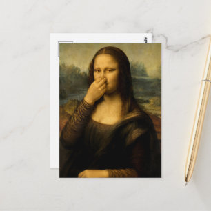 Mona Lisa houdt haar neus nr. 2 Briefkaart