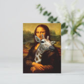 Mona Lisa houdt van Giraffes Briefkaart (Staand voorkant)