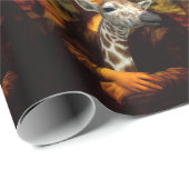 Mona Lisa houdt van Giraffes Cadeaupapier (Rol Hoek)