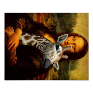 Mona Lisa houdt van Giraffes Perfect Poster