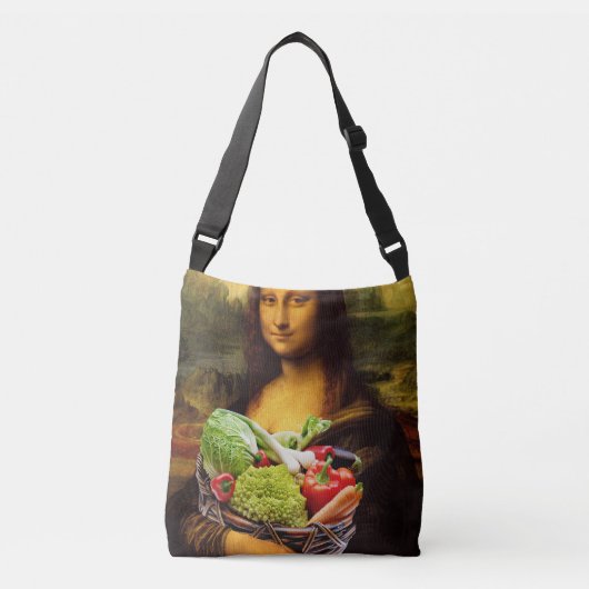 Mona Lisa houdt van groenten Crossbody Tas (Voorkant)