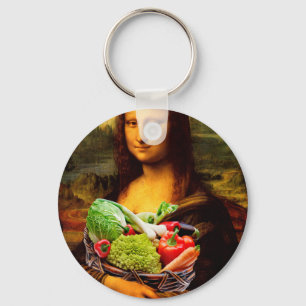 Mona Lisa houdt van groenten Sleutelhanger