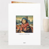 Mona Lisa in beanie - Happy 2026 Kaart (Achterkant)