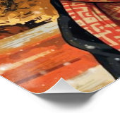 Mona Lisa in beanie - winter vibes Perfect Poster (Hoek)