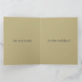 Mona Lisa in kerstmuts - grappige spreuk Kaart (Binnen)