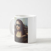 MONA LISA IN SUNGLASSEN KOFFIEMOK (Voorkant links)
