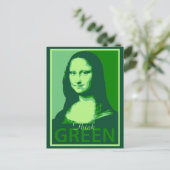 Mona Lisa is Groen Briefkaart (Staand voorkant)