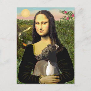 Mona Lisa - Italiaanse windhond Briefkaart