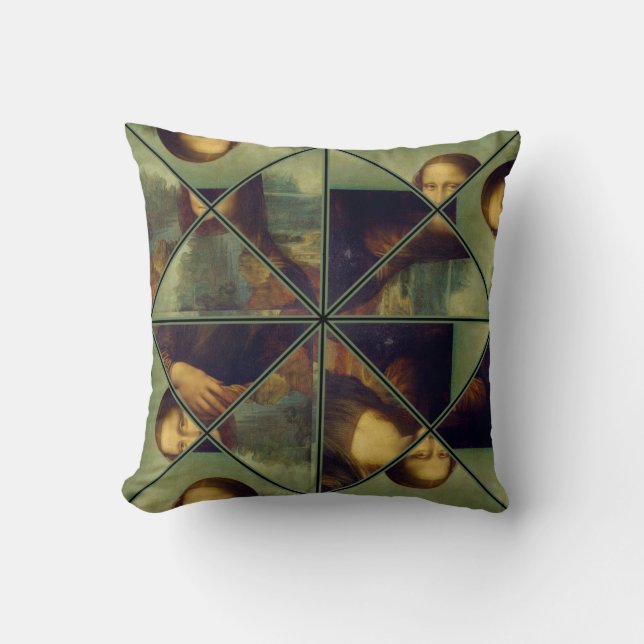 Mona Lisa Kaleidoscope Coussin d'art (Recto)