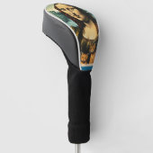 Mona Lisa kat golf headcover (Schuin)