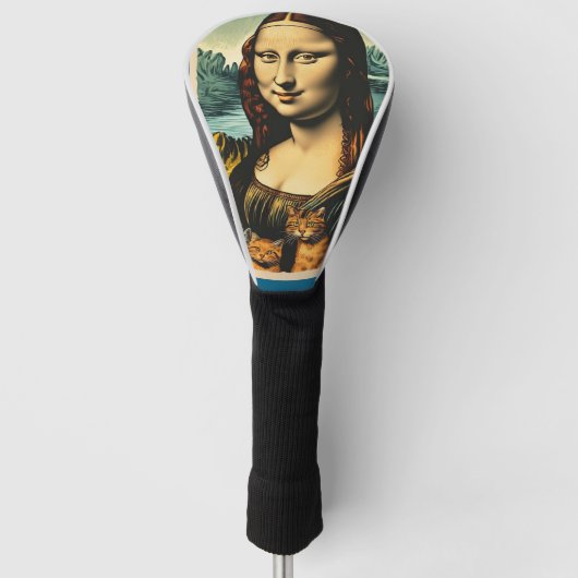 Mona Lisa kat golf headcover (Voorkant)
