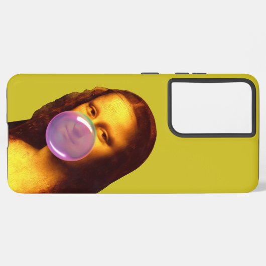 Mona Lisa Kauwgum Bubble Samsung Galaxy Hoesje (Linkerkant)