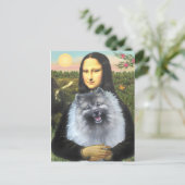 Mona Lisa - Keeshond (F) Briefkaart (Staand voorkant)