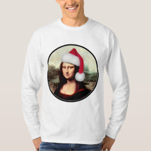 Mona Lisa Kerstman Chapeau Kerstmis T-shirt