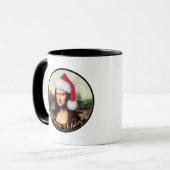 Mona Lisa Kerstman Kerstmis Mok (Voorkant links)