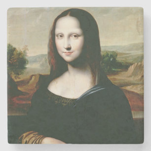 Mona Lisa, kopie van het schilderij van Leonardo d Stenen Onderzetter