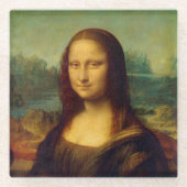 Mona Lisa | Leonardo da Vinci Glazen Onderzetter (Voorkant)