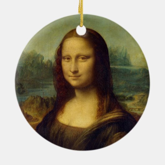 Mona Lisa | Leonardo da Vinci Keramisch Ornament (Achterkant)