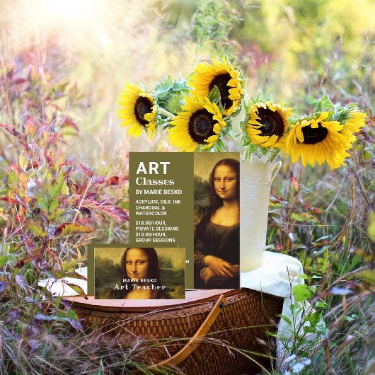 Mona Lisa, Leonardo Da Vinci, Kunstklassen Flyer