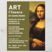 Mona Lisa, Leonardo Da Vinci, Kunstklassen Flyer (Voorkant)