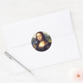 Mona Lisa, Leonardo da Vinci Ronde Sticker (Envelop)