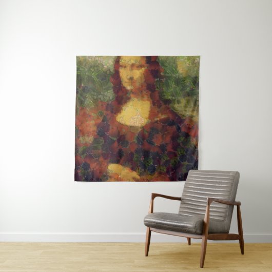 Mona Lisa Lettuce Fine Art Vegan Spoof Wandkleed (In situ)