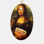 Mona Lisa Loves Paninis Keramisch Ornament (Links)