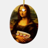 Mona Lisa Loves Paninis Keramisch Ornament (Voorkant)
