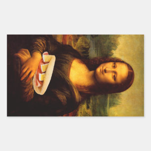 Mona Lisa Loves Paninis Rechthoekige Sticker
