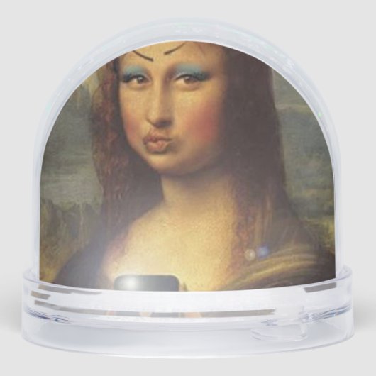 Mona Lisa making a funny face with makeup funny (Arrière)