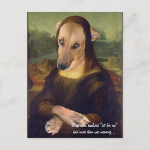 Mona Lisa Meme Grappige Hond Foto Briefkaart