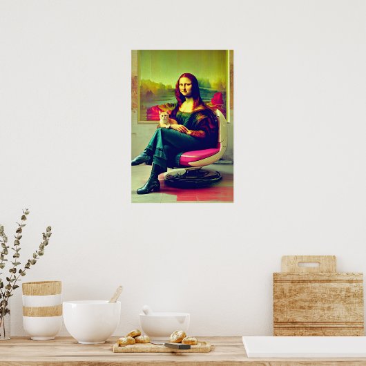Mona Lisa Meme Pop Art Poster (Keuken)