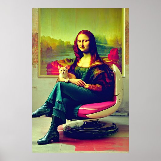 Mona Lisa Meme Pop Art Poster (Voorkant)