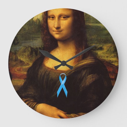 Mona Lisa met blauw lintje Grote Klok (Voorkant)