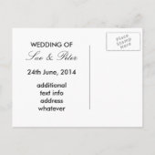 Mona Lisa met boeket witte rozen Aankondigingskaart (Achterkant)