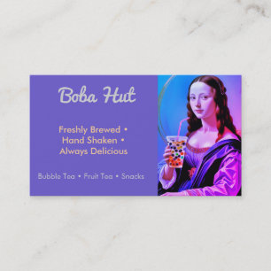 Mona Lisa met Bubble Tea Visitekaartje