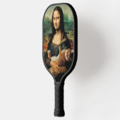 Mona Lisa met een kat Leonardo da Vinci Pickleball Paddle (Links)