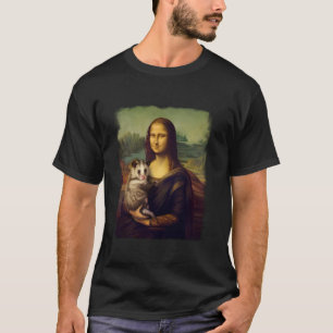 Mona Lisa met een knuffelbuidelrat Kunstparodie Sc T-shirt