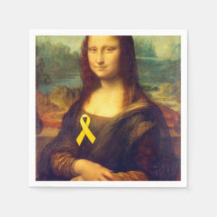 Mona Lisa met gele linten Servetten