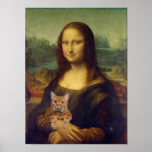 Mona Lisa met kat