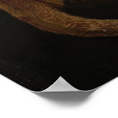 Mona Lisa met kat Poster (Hoek)