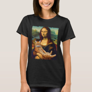 Mona Lisa met kattenportret kunstschilderkunst Kat T-shirt