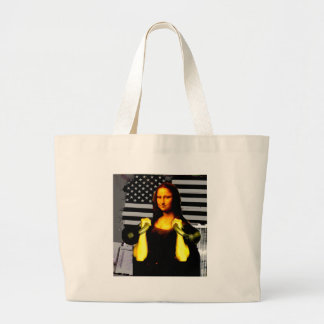 Mona Lisa met KettleBells Grote Tote Bag