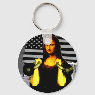 Mona Lisa met KettleBells Sleutelhanger