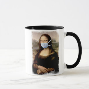 Mona Lisa met Masker Da Vinci die de Kunst Bedrieg Mok