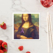 Mona Lisa met Paars lintje Servetten (Insitu)