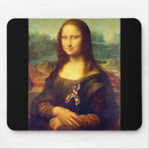 Mona Lisa met Puzzle Ribbon Muismat